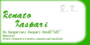 renato kaspari business card